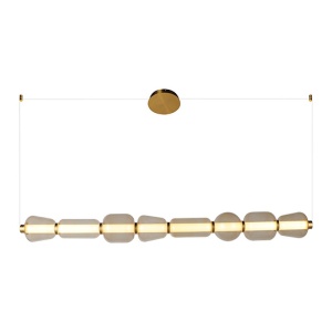 Lustra design modern LED DECO auriu/ sampanie - Img 1