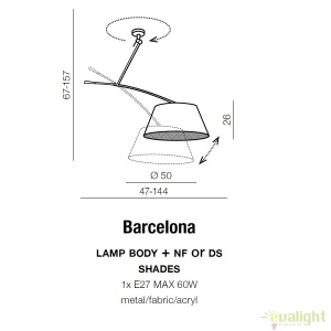 Lustra directionabila design modern BARCELONA BK 69857 universul-luminii.ro