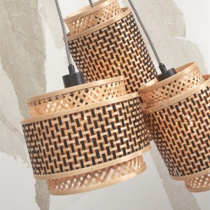 Lustra eco din bambus Bhutan/3-Shades bl/nat 178367 universul-luminii.ro