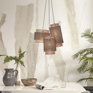 Lustra eco din bambus Bhutan/3-Shades bl/nat 55367 universul-luminii.ro