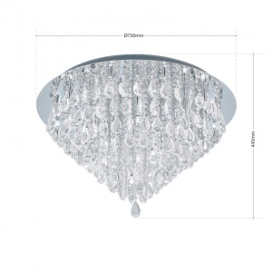 Lustra eleganta cristal K9 diametru 75cm Celeste DLU 2401/75 chrom OR 174787 universul-luminii.ro