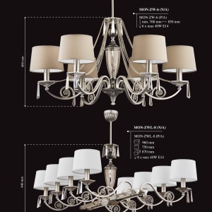 Lustra eleganta design clasic cristal Asfour Monza 186647 universul-luminii.ro