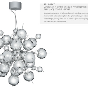 Lustra eleganta design ultra-modern Molecule crom 8312-12CC SRT 185237 universul-luminii.ro