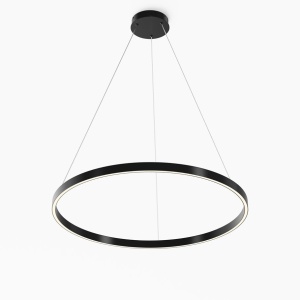 Lustra inelara suspendata LED Rim 80cm negru