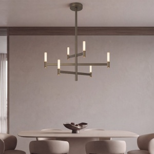 Lustra LED 40W KERI metal bronz antic inchis