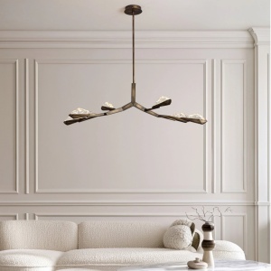 Lustra LED alama antic cu sticla lucrat manual GRETA 34W