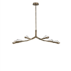 Lustra LED alama antic cu sticla lucrat manual GRETA 34W - Img 2