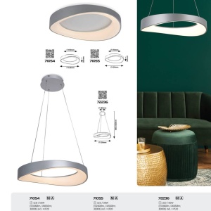 Lustra LED aplicata design circular Iliana 52cm - Img 7