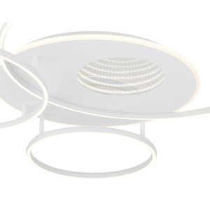 Lustra LED aplicata design circular INVERTINA alb - Img 3