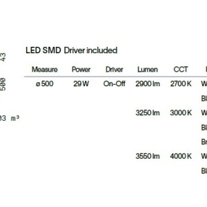 Lustra LED aplicata design circular ORACLE SLIM PL D050 ROUND 3000K ON-OFF OT - Img 4