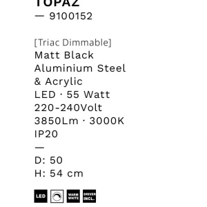 Lustra LED aplicata design decorativ TOPAZ - Img 8