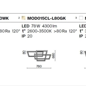 Lustra LED aplicata design minimalist Rida aurie - Img 7