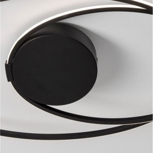 Lustra LED aplicata design modern circular VIARREGIO negru NVL-9500710 - Img 3