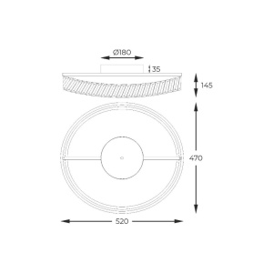 Lustra LED aplicata design modern Gano - Img 6