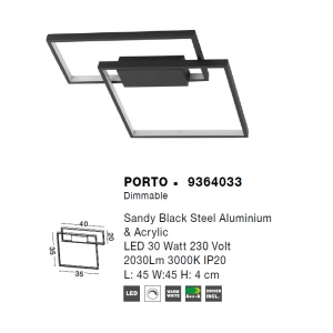 Lustra LED aplicata design modern geometric ENIGMA 30W NVL-9364033 - Img 6