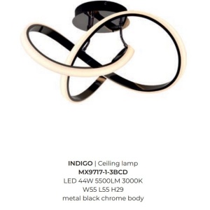 Lustra LED aplicata design modern INDIGO - Img 2