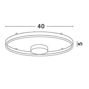 Lustra LED aplicata design modern minimalist HEDRA D-40cm alb - Img 6