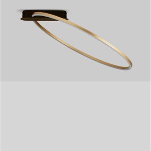 Lustra LED aplicata design modern minimalist KIKLOS auriu/negru - Img 3