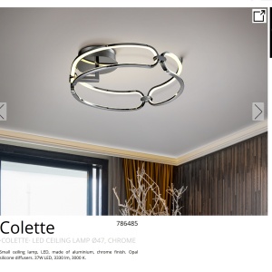 Lustra LED aplicata design ultra-modern 47cm Colette. crom - Img 4