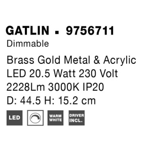 Lustra LED aplicata design ultra-modern GATLIN 20,5W - Img 8