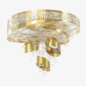 Lustra LED aplicata moderna design LUX, diametru 100cm, GLORY 01-CH