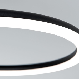 Lustra LED aplicata stil minimalist CHARLOTTE negru/auriu - Img 6