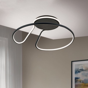 Lustra LED aplicata stil minimalist CLAIRE neagra - Img 1