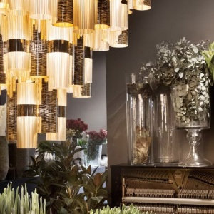 Lustra LED Art Deco de dimensiuni mari, realizata manual LA LOLLO 4XL Gold - Img 2