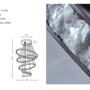 Lustra LED casa scarii design circular AZALEA 3-STEP DIMM - Img 4