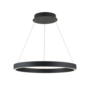 Lustra LED circulara iluminat sus si jos KOLK negru 60cm
