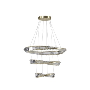 Lustra LED cristal design lux circular Tier 3 147557 universul-luminii.ro