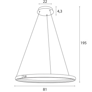 Lustra LED cu telecomanda design circular Qled - Img 7