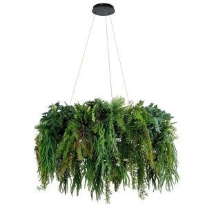 Lustra LED cu telecomanda Garden 90 negru 237877 universul-luminii.ro