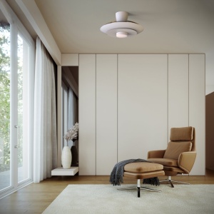 Lustra LED cu ventilator palete retractabile KYOTO alb - Img 2
