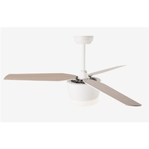 Lustra LED cu ventilator si telecomanda design modern Monsoon alb/artar NVL-5260261 77337 universul-luminii.ro
