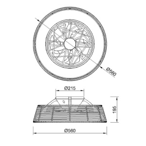 Lustra LED cu Ventilator si telecomanda, IP44, INDONESIA Mini MA-8225 172367 universul-luminii.ro