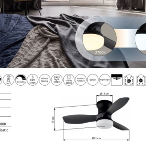 Lustra LED cu Ventilator si telecomanda IRWIN - Img 3