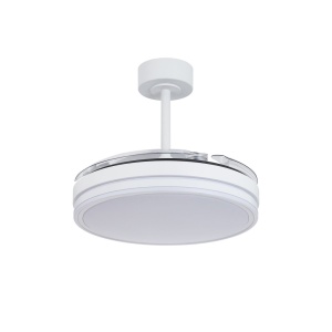 Lustra LED cu ventilator si telecomanda LUNA M alba - Img 6