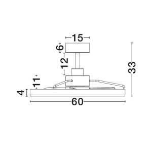 Lustra LED cu ventilator si telecomanda LUNAIR negru - Img 10