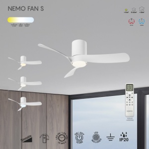 Lustra LED cu Ventilator si telecomanda NEMO M alb - Img 5