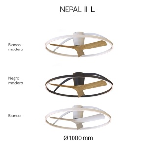 Lustra LED cu ventilator si telecomanda NEPAL II L alb - Img 4