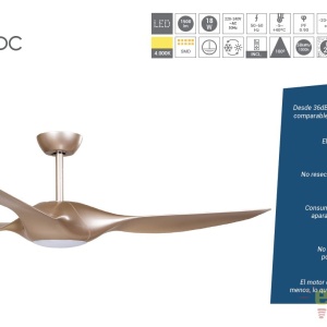Lustra LED cu Ventilator si telecomanda ZAFIRO 072244 SU 52627 universul-luminii.ro
