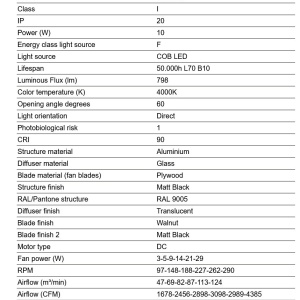 Lustra LED cu Ventilator tavan cu telecomanda RUDDER TEK 3 S negru/nuc 4000K - Img 4