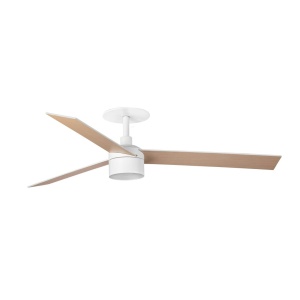 Lustra LED cu Ventilator tavan incastrabil cu telecomanda RUDDER TEK 3 L alb/frasin 3000K
