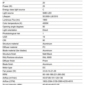 Lustra LED cu Ventilator tavan si telecomanda CRUISER TAK S negru 4000K - Img 3