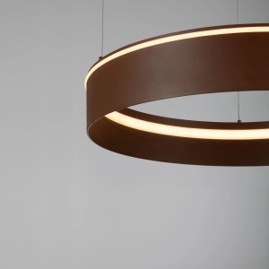 Lustra LED design circular OLIVIA maro inchis D-60cm - Img 7