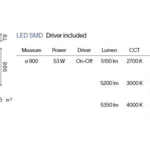 Lustra LED design geometric Oracle slim pl d090 round 2700k on-off alba - Img 5