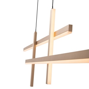 Lustra LED design liniar X-LIne auriu 117617 universul-luminii.ro