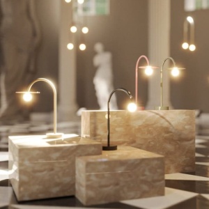 Lustra LED design minimalist ENIGMA, auriu periat 143947 universul-luminii.ro