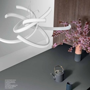 Lustra LED design modern Cinzia S auriu sau alb 227077 universul-luminii.ro